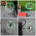 USB LED Clock Fan 90mm USB-Powered Portable Fan with Clock  LED Light Display Time  Mini Fan for laptop and PC-Green Light (Clock fan) - B076C88DG1